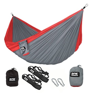 Fox Outfitters - Single Hammock - Red/Grey