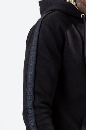 Hype -Tonal Tape Scribble Logo Hoodie - Black