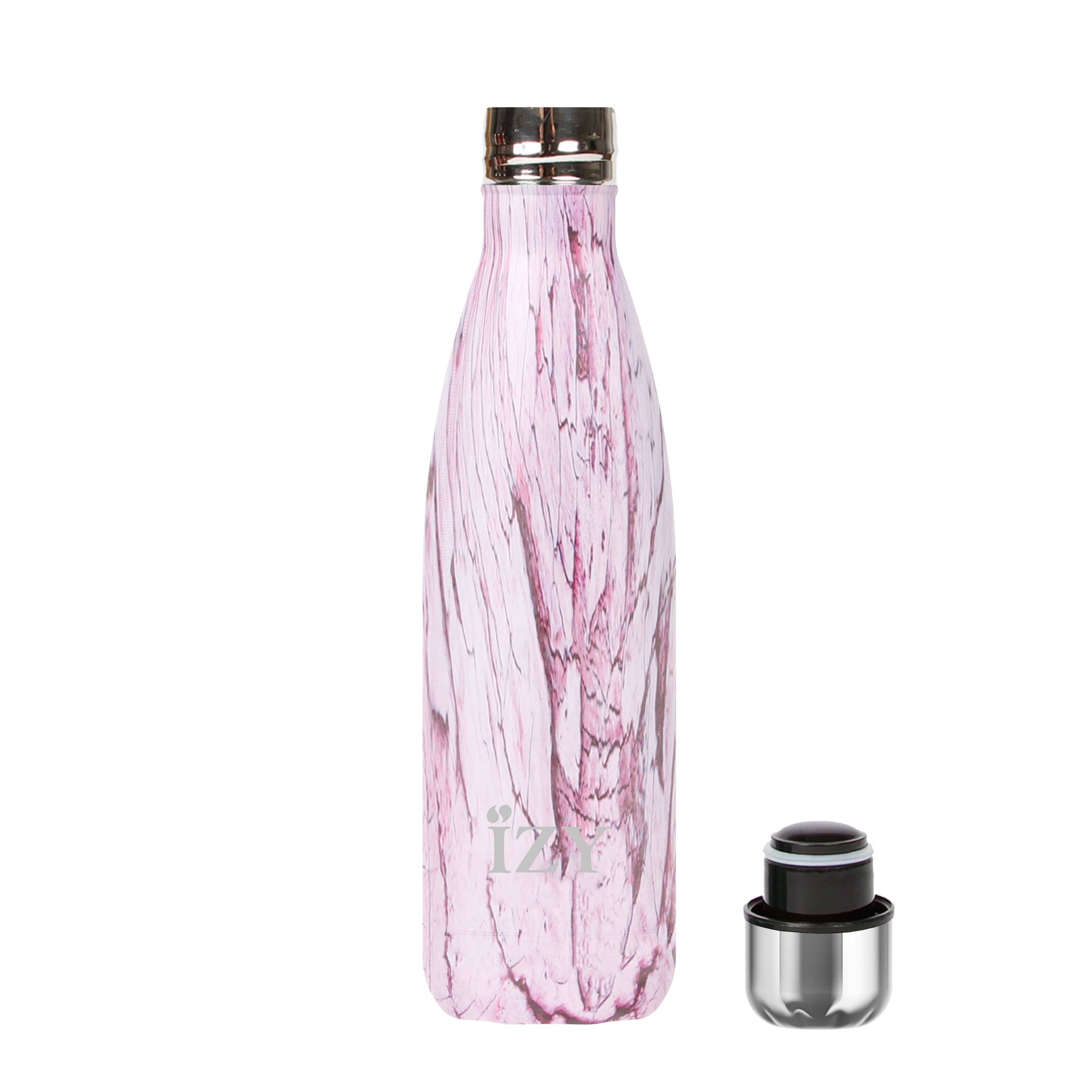 IZY Insulated Bottle - Marbel Pink  - 500ML
