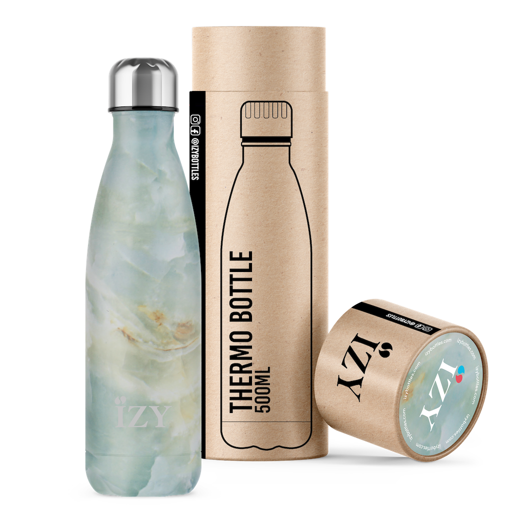 IZY Insulated Bottle - Marbel Green  - 500ML