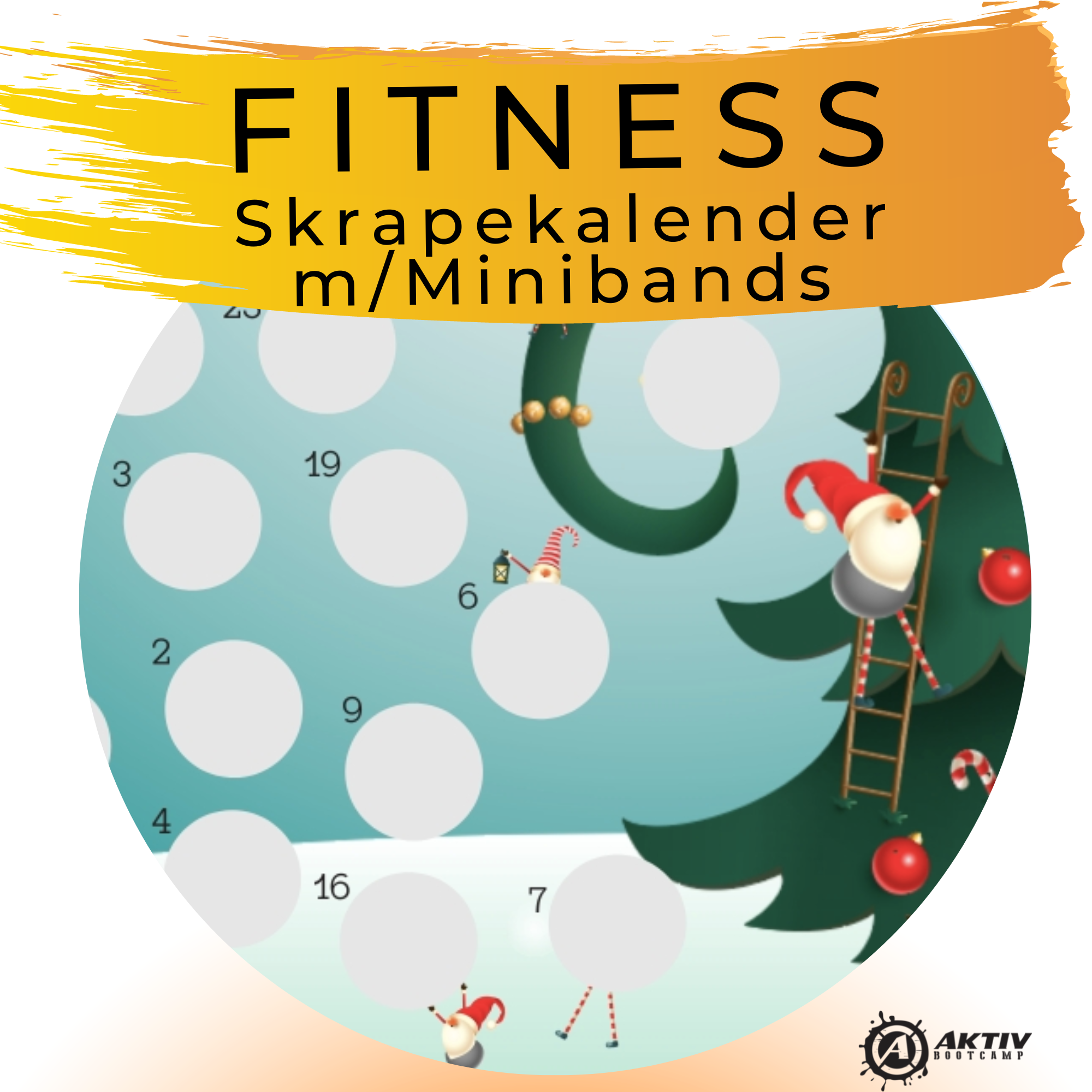 Fitness Skrape-kalender m/MiniBands