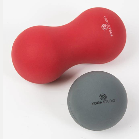 Trigger Point Massage Ball and Peanut Ball Set - Red