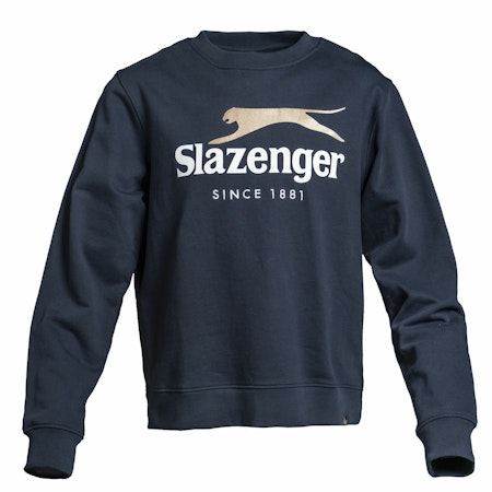 Slazenger Denis Logo Crew Genser - Blue