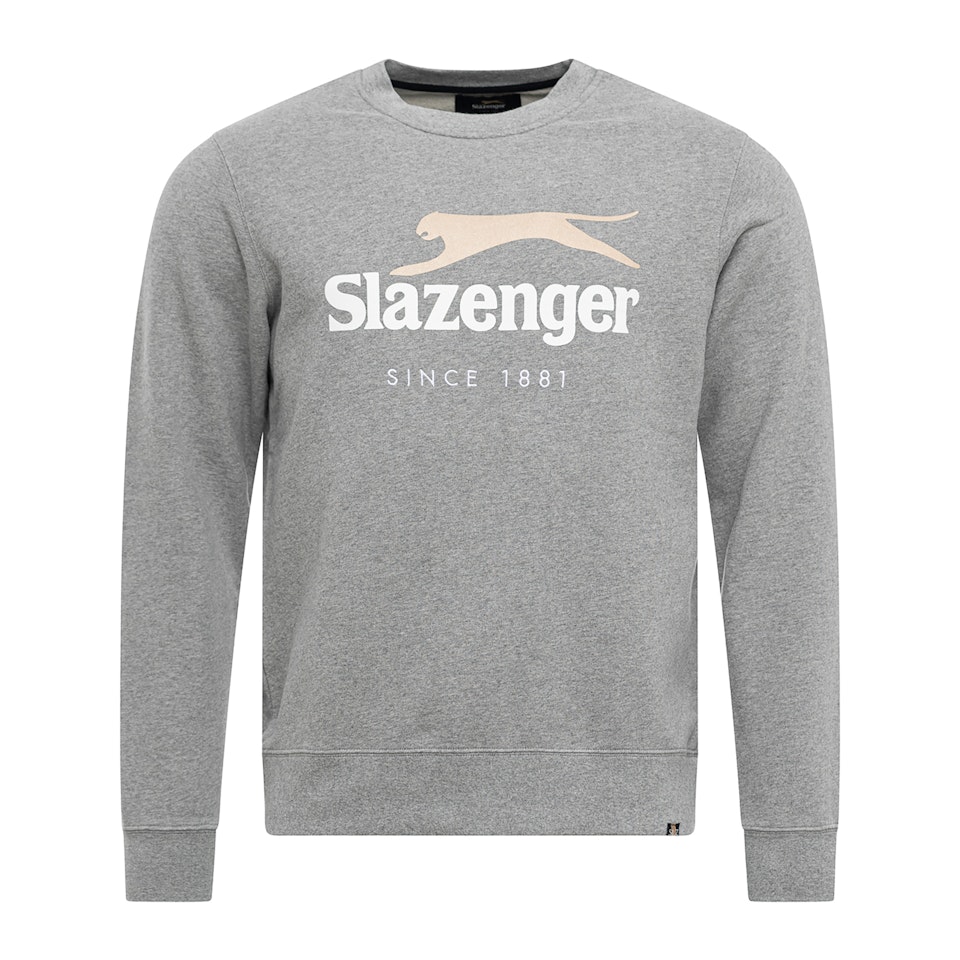 Slazenger Denis Logo Crew Genser - Grey