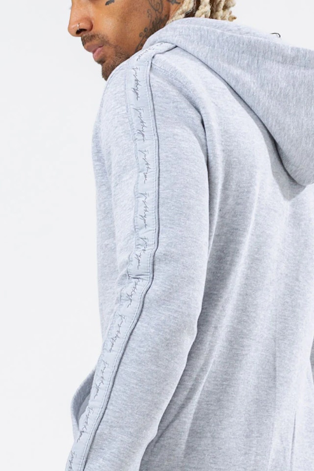 Hype -Tonal Tape Scribble Logo Hoodie - Grey