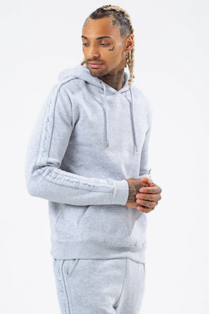 Hype -Tonal Tape Scribble Logo Hoodie - Grey