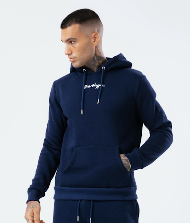 Hype - Acid Wash Hoodie - Navy