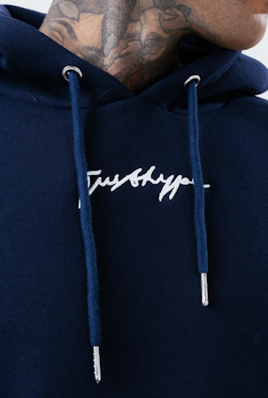 Hype - Acid Wash Hoodie - Navy