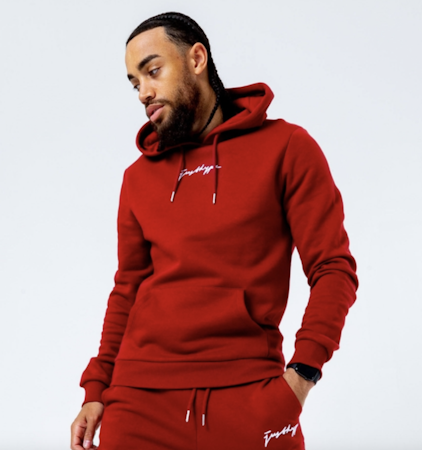 Hype - Acid Wash Hoodie - Burgundy