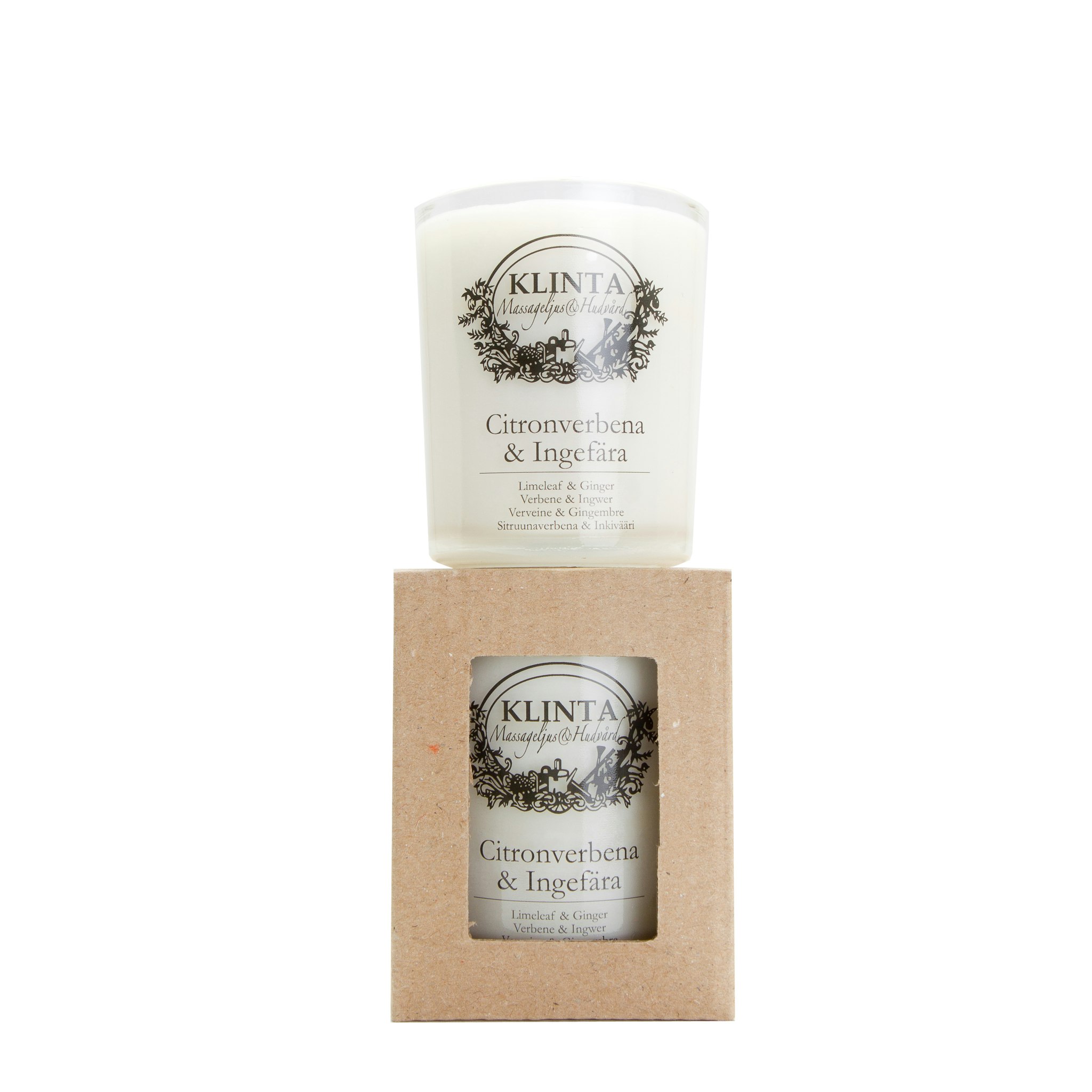 Scent and massage candle - lemon verbena & ginger