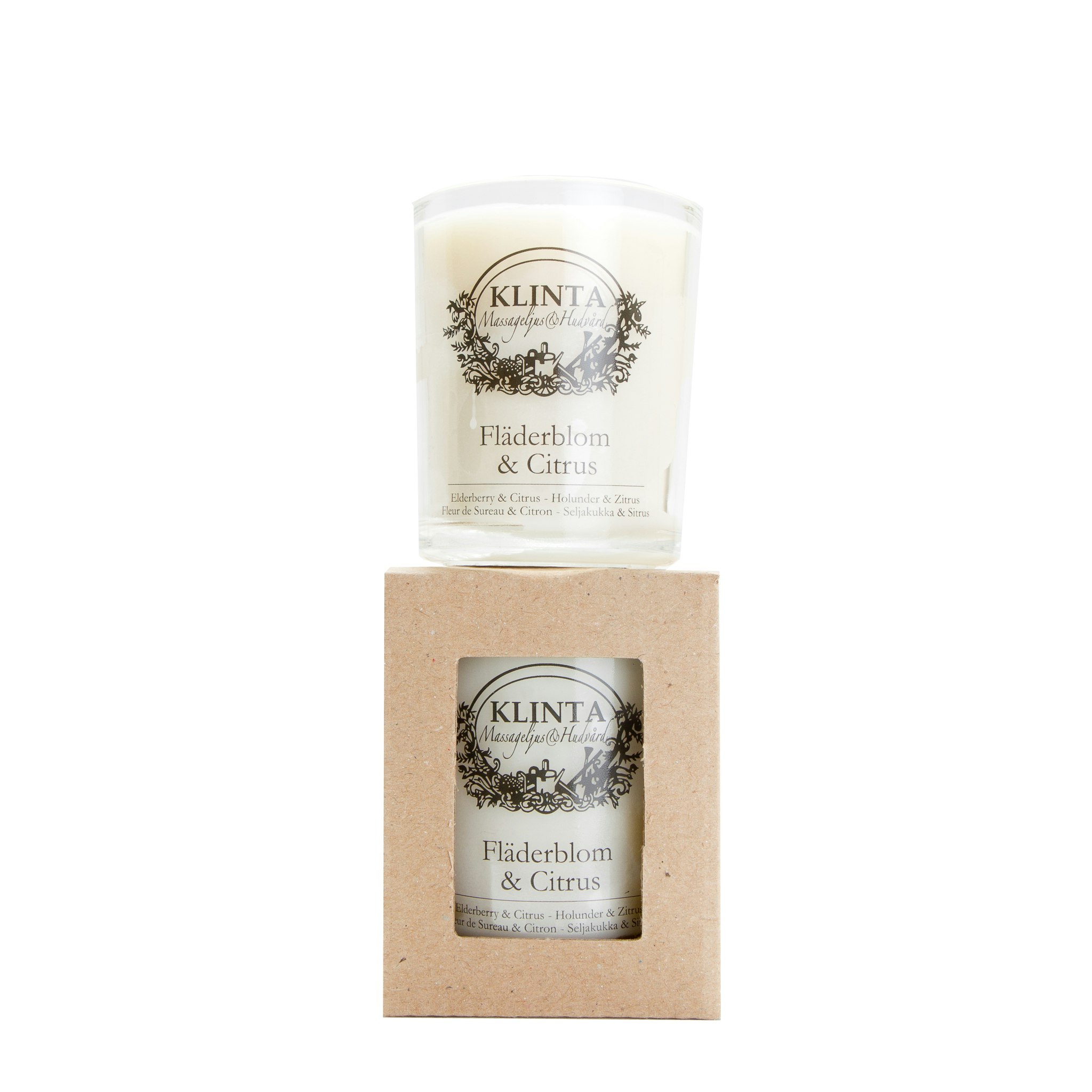 Scent and massage candle - Elderflower & citrus