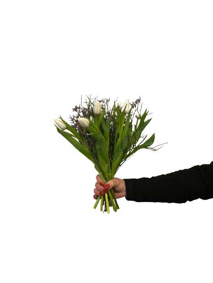 Tulip bouquet with limonium