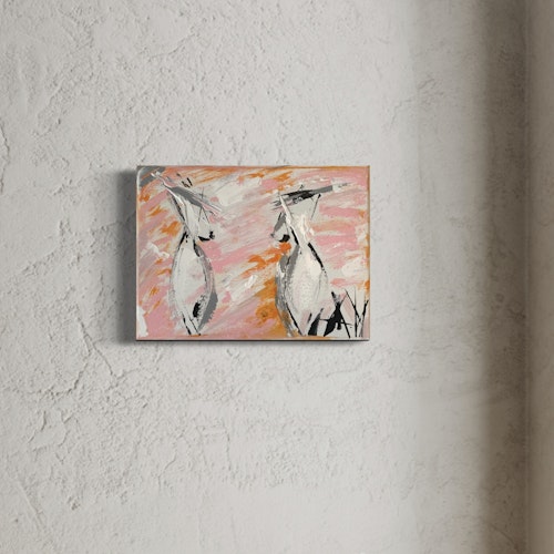 Orange vs Pink 20x30