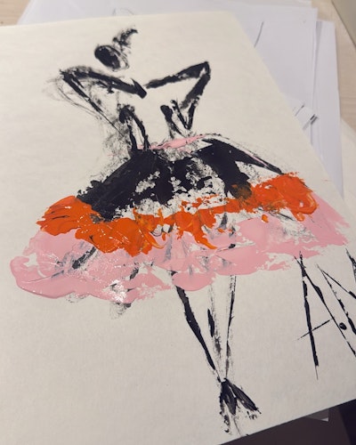 Orange Cupcake A4-skiss