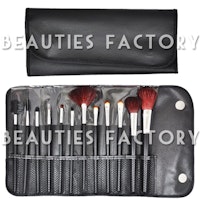 Sminkborstar set - 12st - Black Holder
