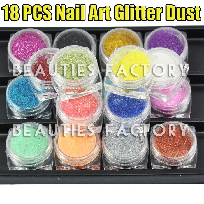 Finkornigt Glitter set - 18st