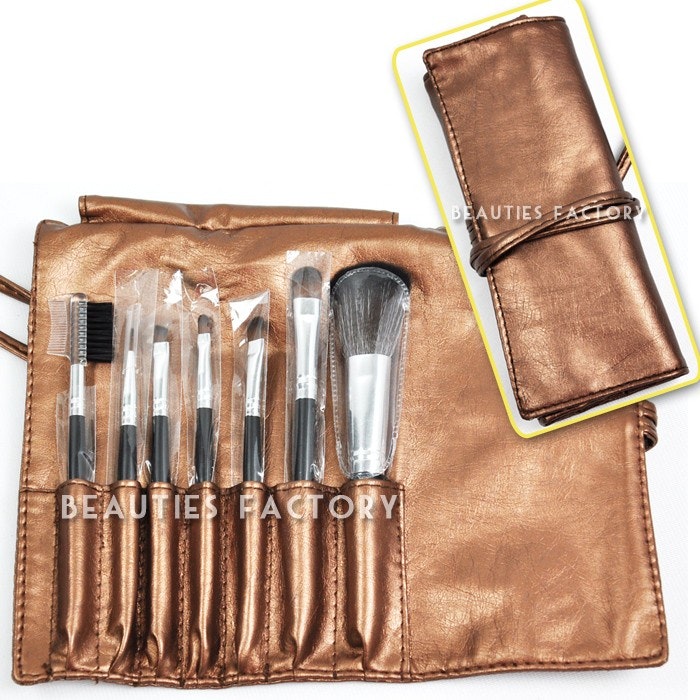 Sminkborstar set - 7st - Copper Holder