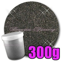 Finkornigt Glitter - 300g - Black