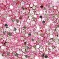 Rhinestones - Runda 2mm - 20000st/påse - Pink