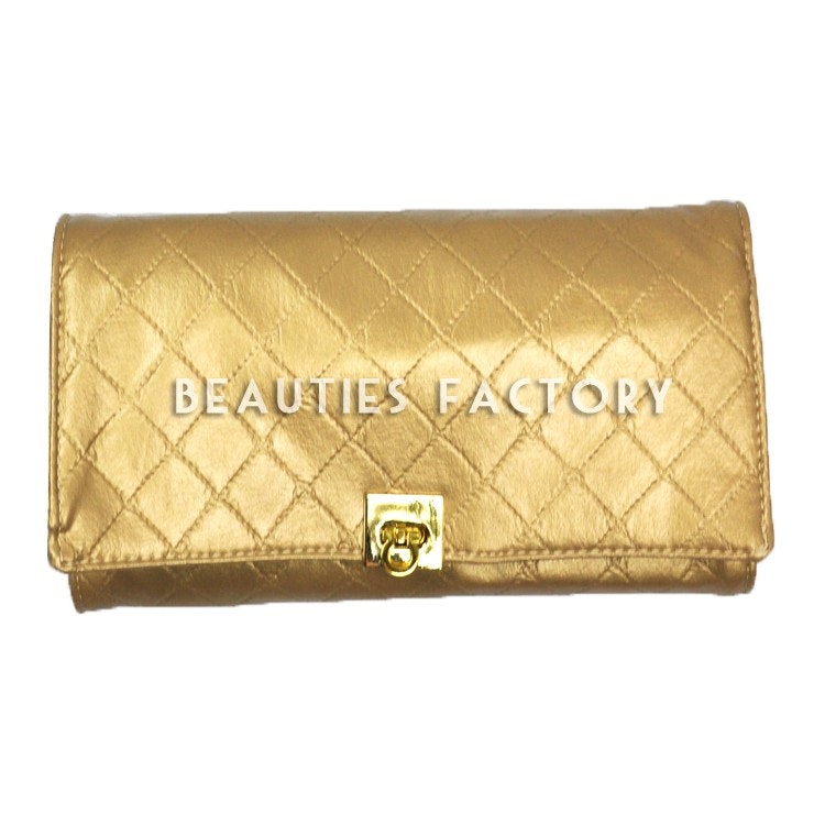 Sminkborstar Set - 18st - Elegant - Quilted Gold Holder