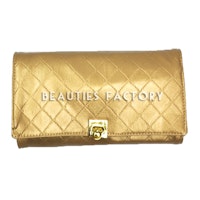 Sminkborstar Set - 18st - Elegant - Quilted Gold Holder