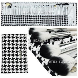 Beauties Factory Pro Sminkborstset - 33pcs - Houndstooth Check