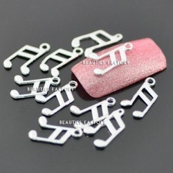 3D DIY Alloy dekorationer - 10st - 11mm "Music Note"