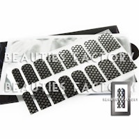 Självhäftande nagelfolie i ark - Silver Dot Chrome