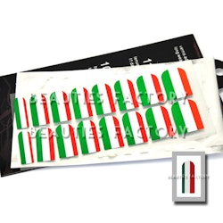 Självhäftande nagelfolie i ark - Italy Flag Chrome