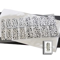 Självhäftande nagelfolie i ark - Leopard Chrome