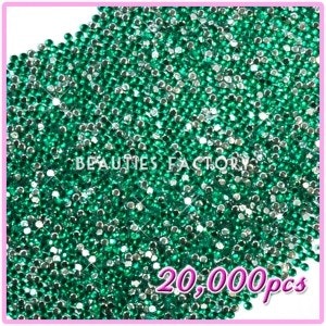 PRO Rhinestones Runda 2mm - 20000st/påse - Green