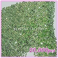 PRO Rhinestones Runda 2mm - 20000st/påse - Light Green