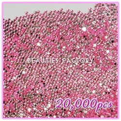 PRO Rhinestones Runda 2mm - 20000st/påse - Pink