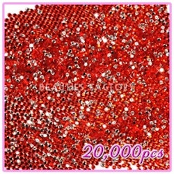 PRO Rhinestones Runda 2mm - 20000st/påse - Red