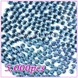 Pro Rhinestones Runda 5mm - 5000st/påse - Light Blue