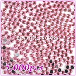 Pro Rhinestones Runda 5mm - 5000st/påse - Pink