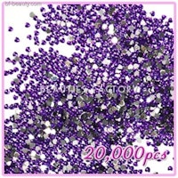 Rhinestones Hjärtan 2mm - 20000st/påse - Violet