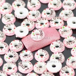 "Love Donut" Nageldekorationer - 100st