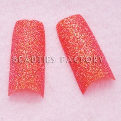 Glitter Franska Tippar - Hot Red