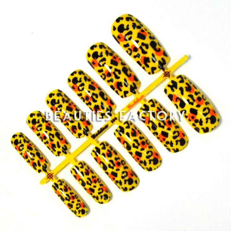 12st Design Lösnaglar - Yellow Leopard