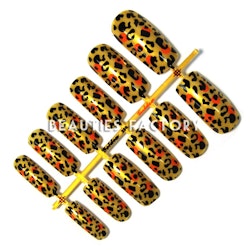 12st Design Lösnaglar - Black&Gold Leopard