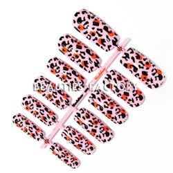 12st Design Lösnaglar - Pink&Black Leopard