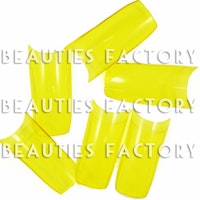 500st Pro Färgade Franska Tippar - Transparent Yellow