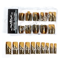 70st Airbrushed Franska Tippar - BLACK GRIDS ON GOLD