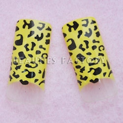 70st Airbrushed Halv Tippar - Yellow Leopard