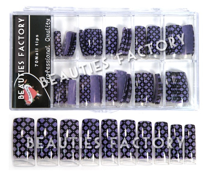 70st Airbrushed Franska Tippar - BLACK PURPLE CROSS