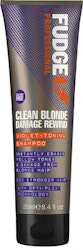 Fudge Clean Blonde Damage Rewind Violet Toning Shampoo 250ml