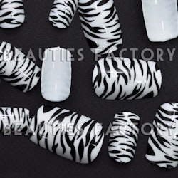 12st Design Lösnaglar - White tiger