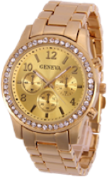 Geneva Strass Armbandsur - Bronze