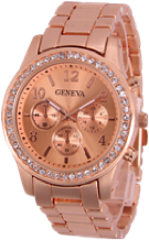 Geneva Strass Armbandsur - Guld
